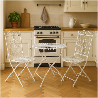 HTI-Living Romantic Garden Essgruppe 3-teilig Weiß HTI-Living Romantic Garden Essgruppe 3-teilig Weiß