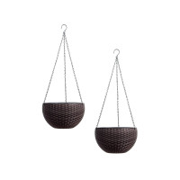 HTI-Living Rattanoptik Braun Blumenampel 2er Set HTI-Living Rattanoptik Braun Blumenampel 2er Set