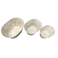 HTI-Living Metall Antikweiß Pflanzgefäße 3er Set HTI-Living Metall Antikweiß Pflanzgefäße 3er Set