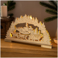 HTI-Living Batteriebetrieben LED Holz Weihnachtsdeko mit Wintermotiv HTI-Living Batteriebetrieben LED Holz Weihnachtsdeko mit Wintermotiv