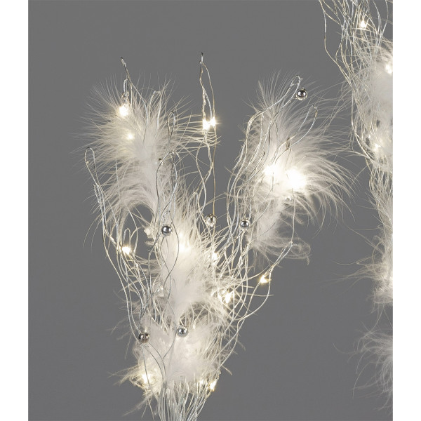 Formano und LED Licht Zweig mit Federn 30 cm