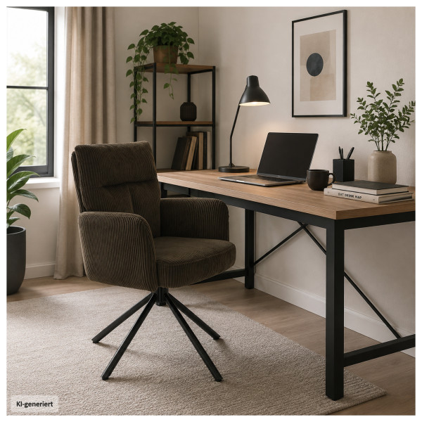 Drehstuhl Kyra braun cord