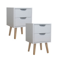 Vorschau: HTI-Living Thekla Weiß Nachttisch 2 Schubladen 2er-Set Vorschau: HTI-Living Thekla Weiß Nachttisch 2 Schubladen 2er-Set