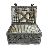 HTI-Living Finie Grau Picknickkorb für 4 Personen HTI-Living Finie Grau Picknickkorb für 4 Personen
