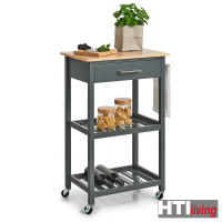 Vorschau: HTI-Living MDF/Bambus Küchenrollwagen Vorschau: HTI-Living MDF/Bambus Küchenrollwagen