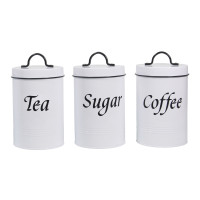 neuetischkultur Landhaus Weiß Vorratsdosen 3er-Set neuetischkultur Landhaus Weiß Vorratsdosen 3er-Set