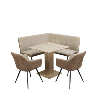 HTI-Living Joschka Sitzgruppe Taupe/Antikbraun HTI-Living Joschka Sitzgruppe Taupe/Antikbraun