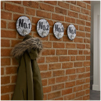 HTI-Line Nummer Wandhaken 4-teiliges Set HTI-Line Nummer Wandhaken 4-teiliges Set