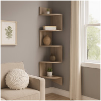 HTI-Living mit 5 Ablagen modernes Wandregal platzsparend Eckregal Hängeregal Sonoma HTI-Living mit 5 Ablagen modernes Wandregal platzsparend Eckregal Hängeregal Sonoma