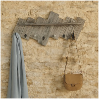 HTI-Living aus Holz im Vintage-Design Rustikale Wandgarderobe HTI-Living aus Holz im Vintage-Design Rustikale Wandgarderobe