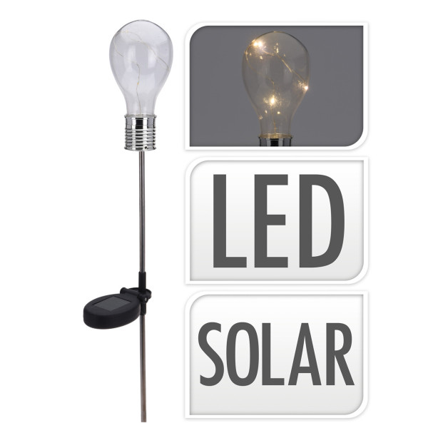 Koopman Glühbirnenform Solarleuchte 2er Set