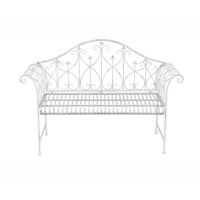 HTI-Living Verena Weiß Gartenbank Geschwungen HTI-Living Verena Weiß Gartenbank Geschwungen