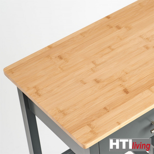 HTI-Living MDF/Bambus Küchenrollwagen