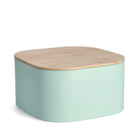 ZELLER Present mit Holzdeckel Brotkasten Metall ZELLER Present mit Holzdeckel Brotkasten Metall