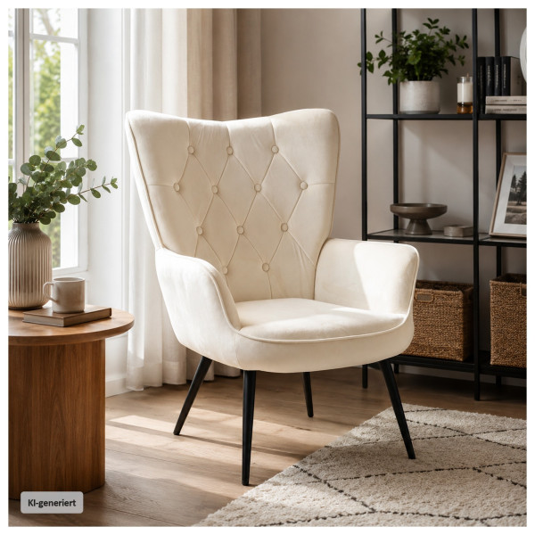 Ohrensessel Freya beige