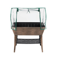 HTI-Living mit Frühbeetabdeckung Braun Hochbeet Nessa HTI-Living mit Frühbeetabdeckung Braun Hochbeet Nessa