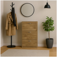 HTI-Living schmaler Schuhschrank für kleine Flure Schuhkipper mit drei Kippfächern HTI-Living schmaler Schuhschrank für kleine Flure Schuhkipper mit drei Kippfächern