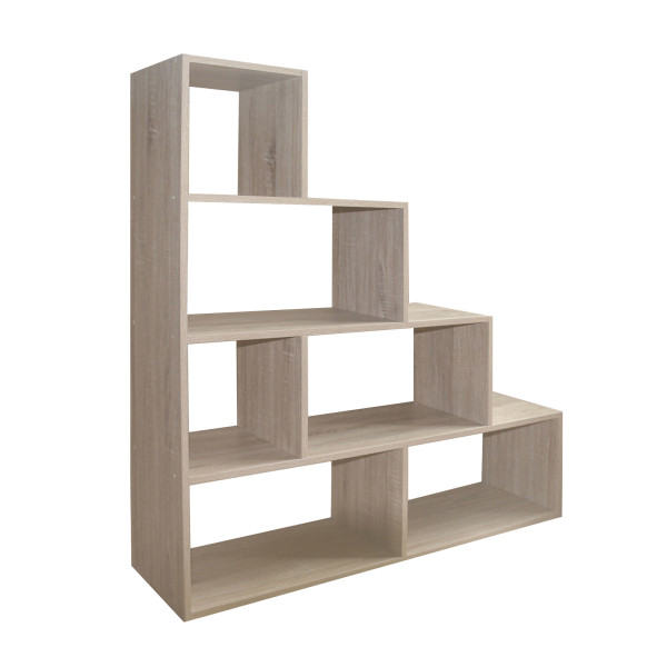 HTI-Living Bücherregal 114 x 114 x 30 cm vielseitig einsetzba Stufenregal in Sonoma Holzoptik Raumte