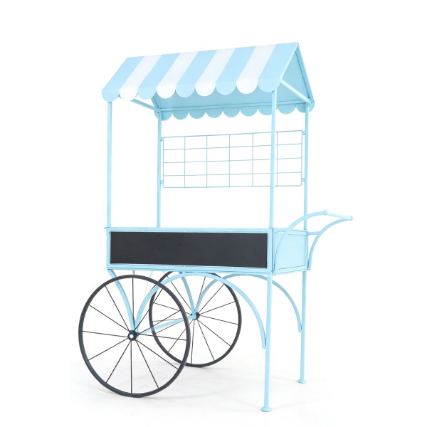 Blumenwagen Verena blau-weiß