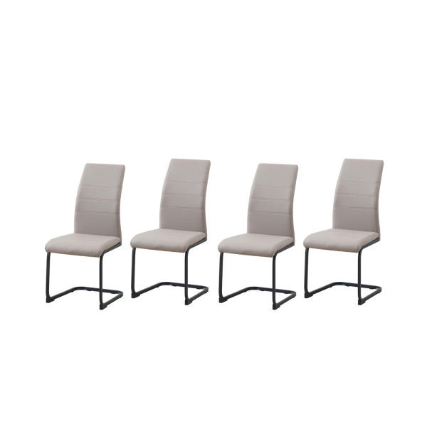 Schwingstuhl SallyP PU Cappuccino 4er-Set