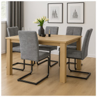 HTI-Living Kinsey Grau 4er-Set Esszimmerstuhl HTI-Living Kinsey Grau 4er-Set Esszimmerstuhl