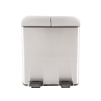 HTI-Living Jannik 40 Liter Silber Mülleimer mit 2 Kammern HTI-Living Jannik 40 Liter Silber Mülleimer mit 2 Kammern