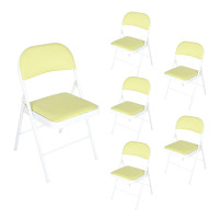 HTI-Living Gestell Weiß 6er-Set Klappstuhl Kunstleder HTI-Living Gestell Weiß 6er-Set Klappstuhl Kunstleder