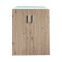 Vorschau: HTI-Living Nina Weiß-Artisaneiche Kommode mit 2 Regalfächern Vorschau: HTI-Living Nina Weiß-Artisaneiche Kommode mit 2 Regalfächern