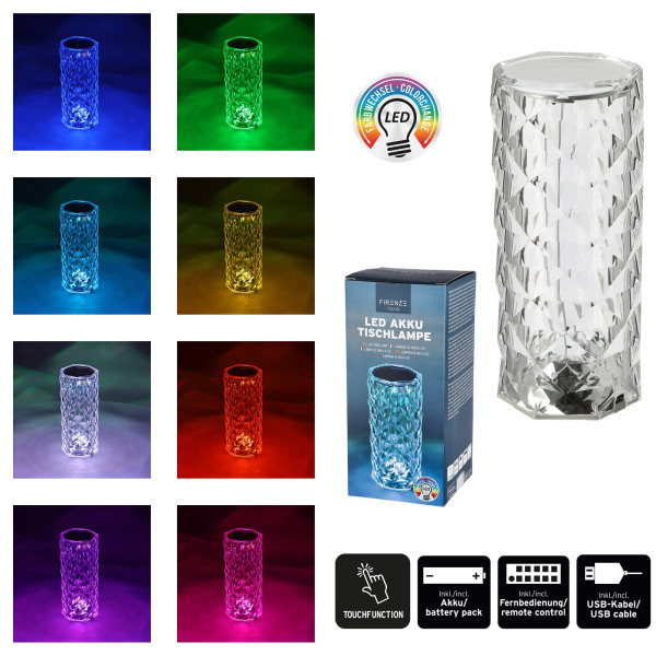 HTI-Living Kristall LED Tischlampe