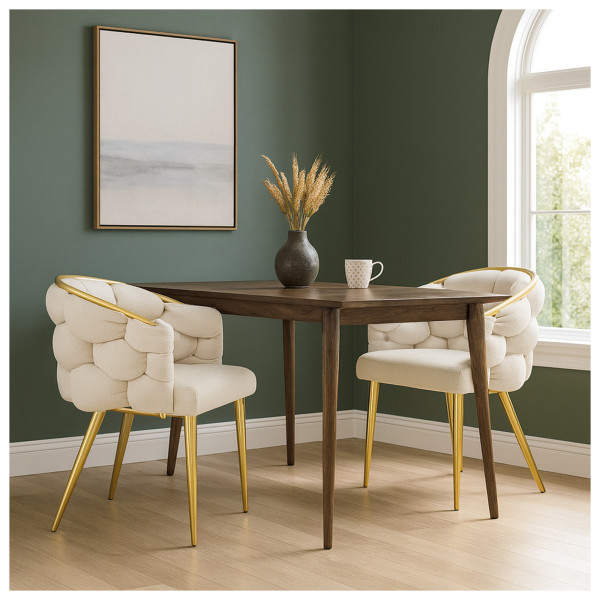 HTI-Living Alsen Gold Beige Stuhl