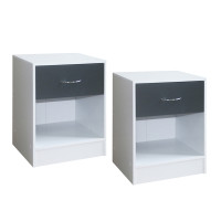 HTI-Living Thekla Weiß/Grau Nachtschrank 2er Set HTI-Living Thekla Weiß/Grau Nachtschrank 2er Set