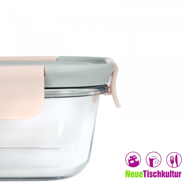 neuetischkultur Glas/Kunststoff Lunchbox rechteckig, 300 ml