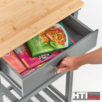 Vorschau: HTI-Living MDF/Bambus Küchenrollwagen Vorschau: HTI-Living MDF/Bambus Küchenrollwagen