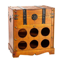 HTI-Living Alistair Rotbraun Weinbar rustikal für 6 Flaschen HTI-Living Alistair Rotbraun Weinbar rustikal für 6 Flaschen