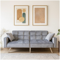 HTI-Living Brigga Grau Sofa mit Schlaffunktion HTI-Living Brigga Grau Sofa mit Schlaffunktion