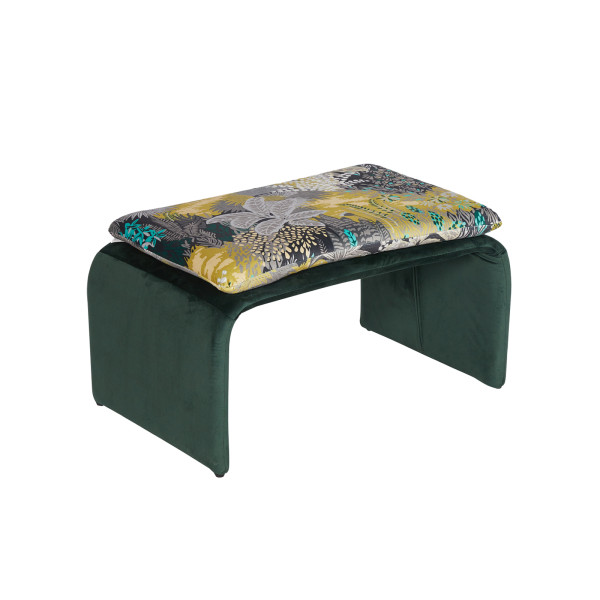 HTI-Living Vance Dreamy Forest Grün Polsterhocker B/H/T 61 x 34,5 x 40 cm