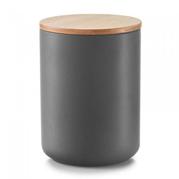 ZELLER Present mit Holzdeckel 1500 ml Vorratsdose Keramik