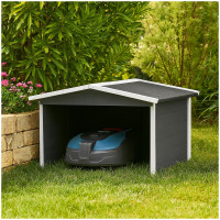 HTI-Living Robustes Holzhaus mit Wetterschutz Garage für Mähroboter HTI-Living Robustes Holzhaus mit Wetterschutz Garage für Mähroboter