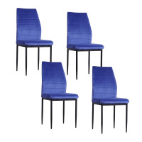 HTI-Living Velvet 4er-Set Blau Esszimmerstuhl Madison HTI-Living Velvet 4er-Set Blau Esszimmerstuhl Madison