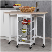 HTI-Living Skandi Küchenbar auf Rollen ausklappbar HTI-Living Skandi Küchenbar auf Rollen ausklappbar