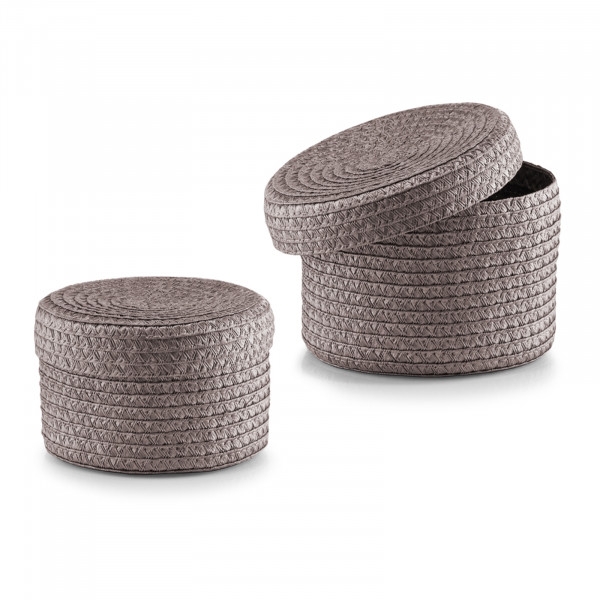 HTI-Living mit Deckel Korb-Set 2-teilig