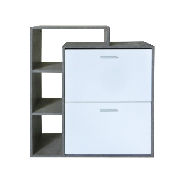 Schuhschrank Lisa Beton-Weiß