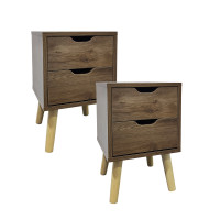 HTI-Living Thekla Eiche Nachttisch 2 Schubladen 2er-Set HTI-Living Thekla Eiche Nachttisch 2 Schubladen 2er-Set
