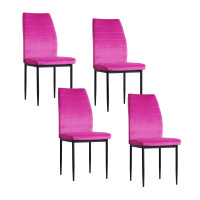 HTI-Living Madison Samt Pink 4er-Set Esszimmerstuhl HTI-Living Madison Samt Pink 4er-Set Esszimmerstuhl