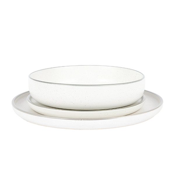 Tafelservice 12-teilig weiß/Grau