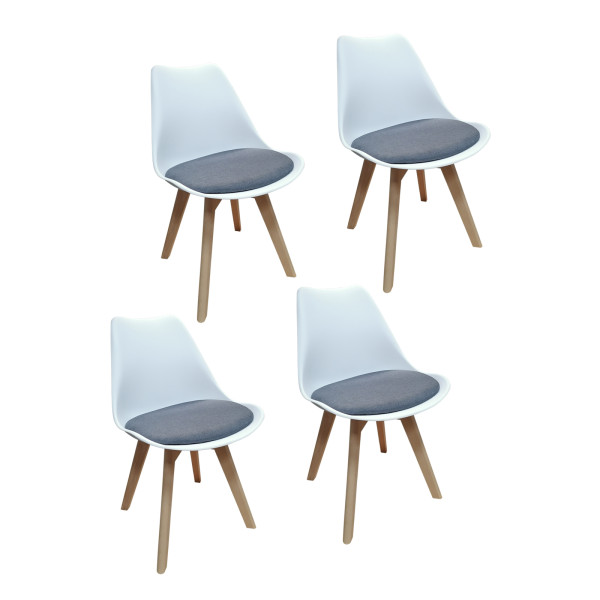 HTI-Living Atlanta Webstoff 4er-Set Stuhl