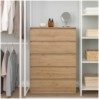 HTI-Living Artisaneiche Thekla Kommode mit 5 grifflosen Schubladen HTI-Living Artisaneiche Thekla Kommode mit 5 grifflosen Schubladen