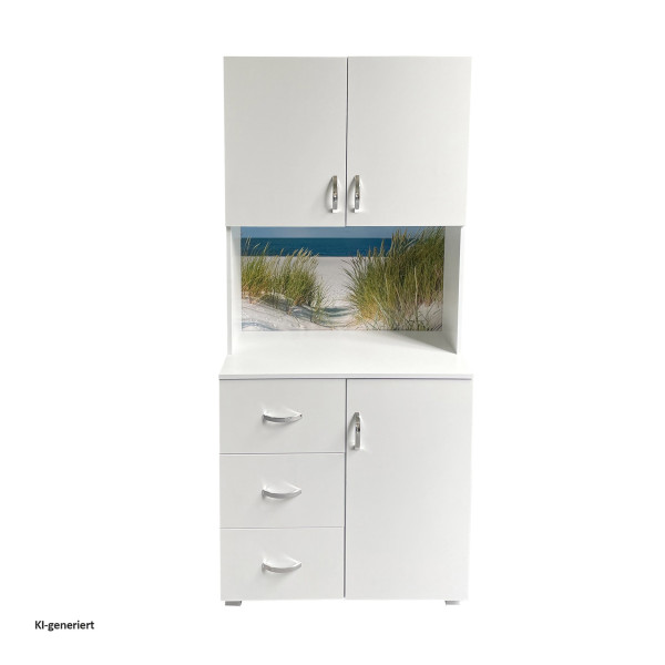 Schrank Blanca Wellness Düne weiß, Motiv