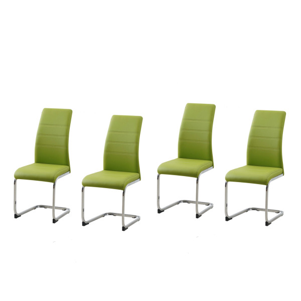 Schwingstuhl 4er Set PU grün