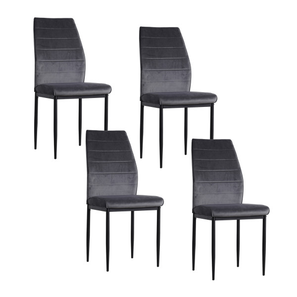 Stuhl Madison Velvet grau